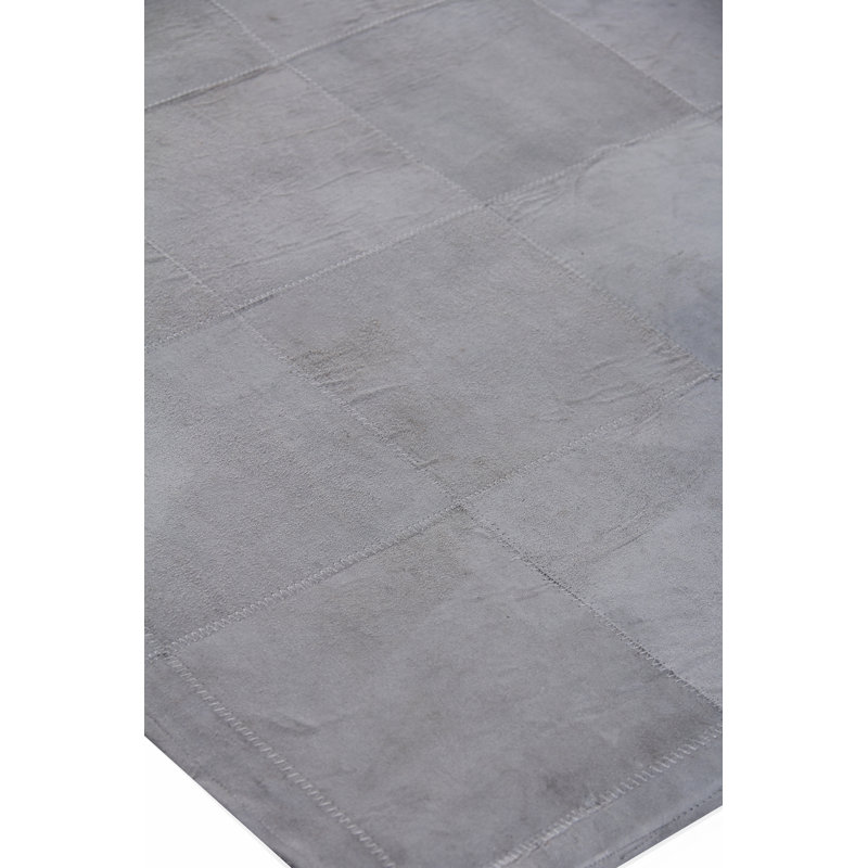 Cowhide Area Rug in Gray, Rectangle 12' x 15'