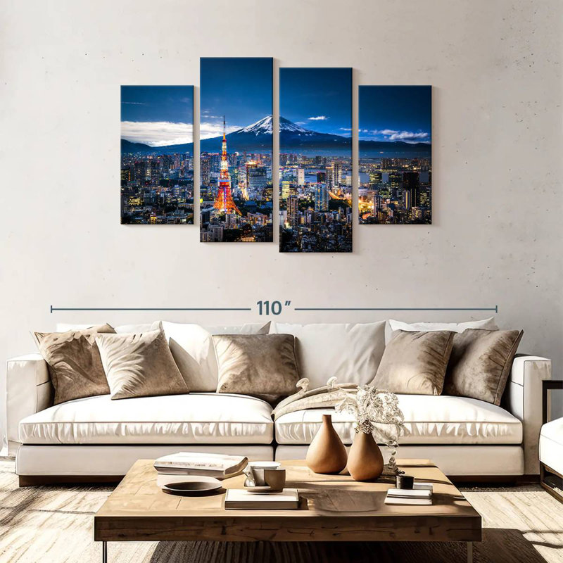 Hannes, tokyo, paysage urbain, H 48 po x l 75 po