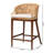 Ceiran Bohemian Light Honey Rattan And Wood Bar Stool