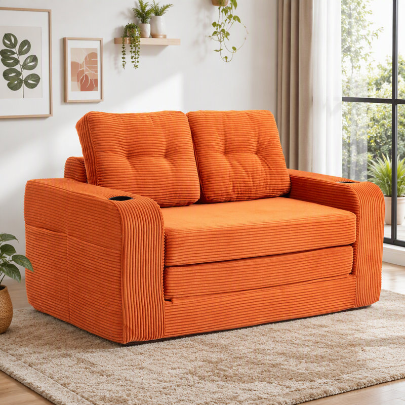 Convertible Sofa, Orange