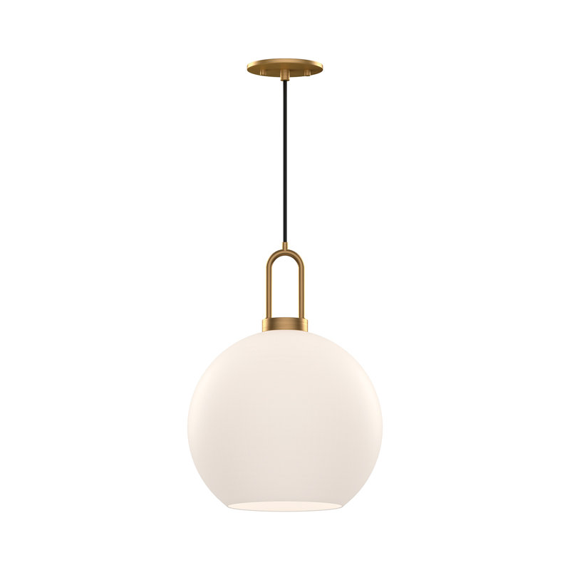 Soji 1 - Light Single Pendant, Aged Gold, 18" H x 9.88" W x 9.88" D