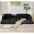 Oversize Cloud Sectional Couch, L-Shape Sofa, Convertible Floor Sleeper Sofa Bed, No Assembly ,Eight Pillows,3-In-1,Side Pocket,(Left Facing Sofa),Corduroy-360802358-360802346