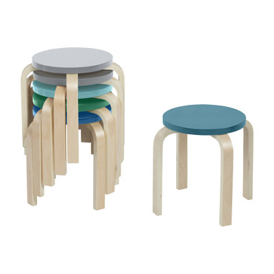 ECR4Kids Bentwood Stackable Stools Classroom Furniture