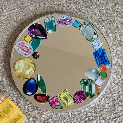 Round Aluminum Frame Wall Mirror