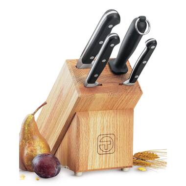 Tramontina Porterhouse 5-Piece Steak Knife Set with Hardwood Counter Block