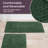 Lavish Home 4PC Bathroom Rugs - 2575 GSM Reversible Cotton Bathroom Mat Set-Machine Washable Bath Mats for Bathroom, Kitchen, Laundry Room (Green)-454925391