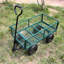 Les chariots de jardin Wagon Cart facilitent le transport du bois de chauffage (vert)