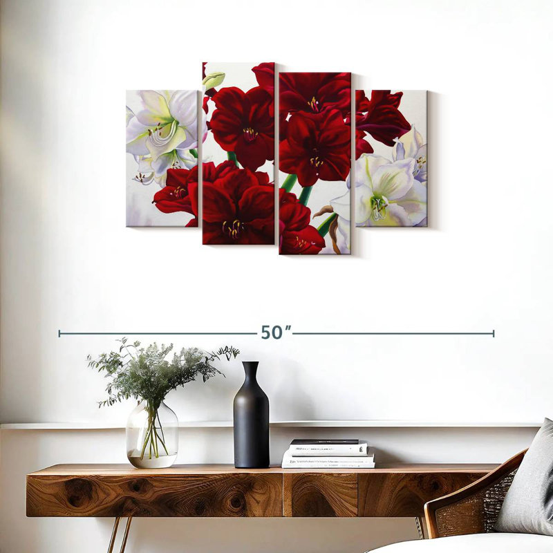 Harnek Red And White Amaryllis