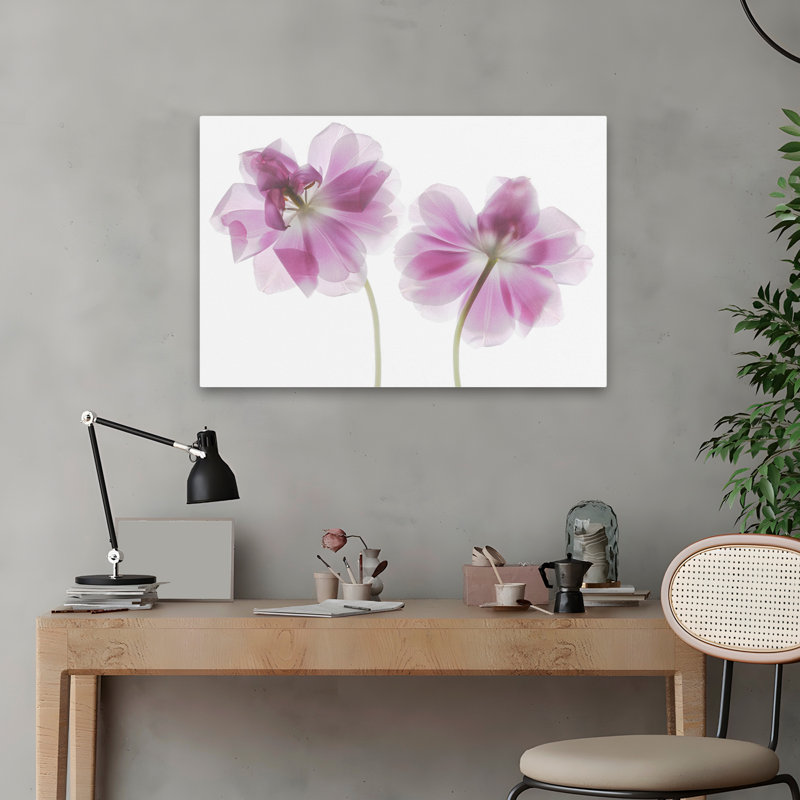 Plantes, fleurs, abstrait, art mural, H 16 po x l 24 po