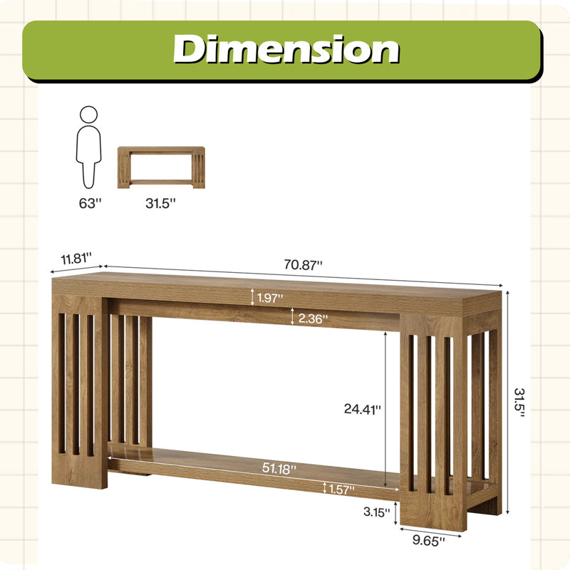 Table de canapé, console, table d'appoint