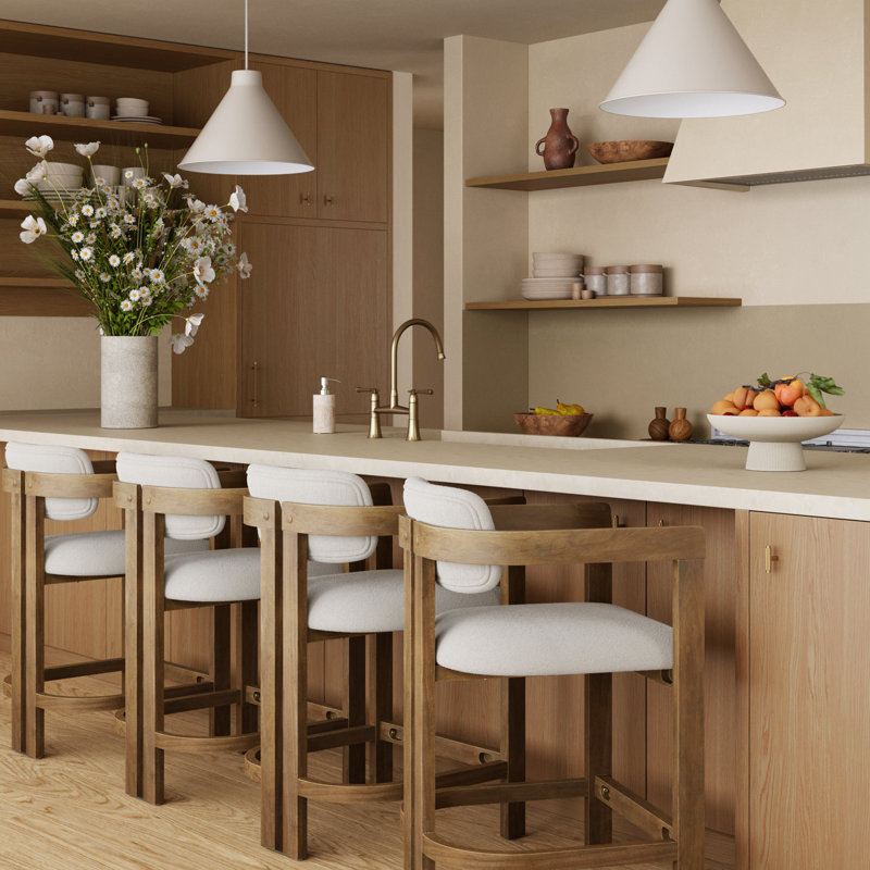 Tabouret de bar Arik Boucle Barrel, 4