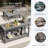 Rectangular Outdoor All-Weather Console Table, Gray-110559035