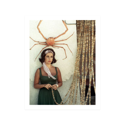 Thoughtful Elizabeth Taylor  Unframed Photograph