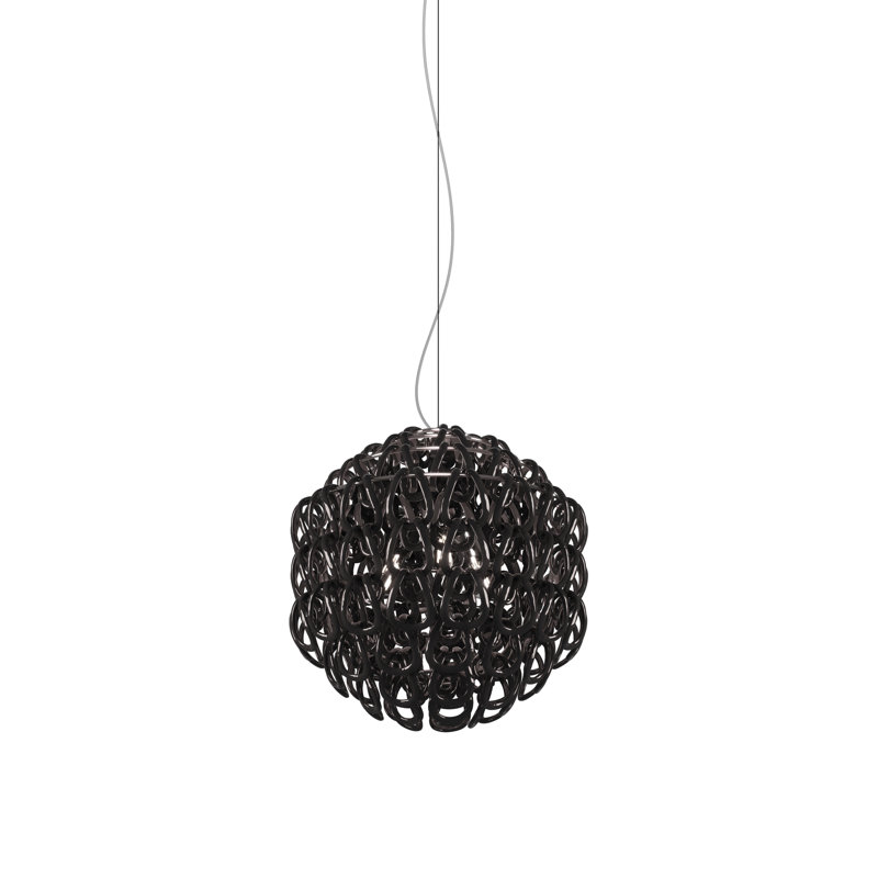 Giogali 3 - Light Chandelier, 19.5" H x 19.5" W x 19.5" D, Black, Glossy Chrome