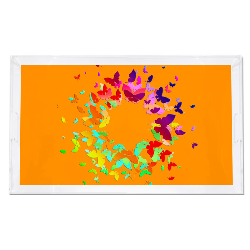 Metamorphosis Acrylic Rectangle Decorative Tray, Very Veuve