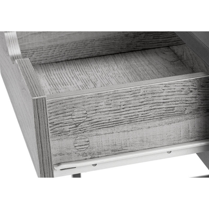 Bureau d'ordinateur en métal 42 ", Gris clair / noir
