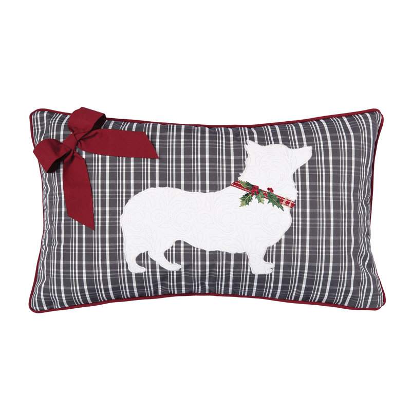 Holiday Corgi Lumbar Pillow