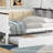 Full Size Wood Daybed With Storage Shelves, Upholstered Backrest,USB And Trundle, White-239019168