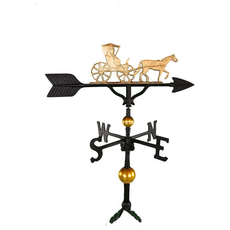 Deluxe Country Doctor Weathervane, Gold