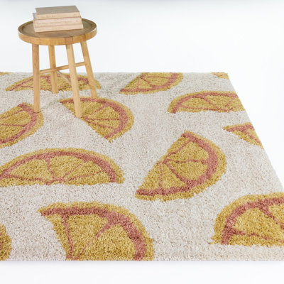 Avalon Yellow/Coral Kids Fruit Area Rug