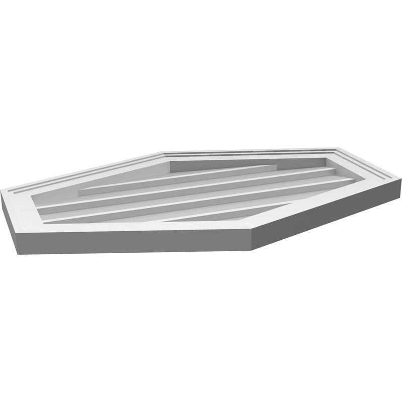 Ventilé vertical à pignon vertical 4/12 po, H 18 po x l 28 po x P 1,5 po