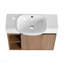 Meuble-lavabo mural de 26 po avec lavabo en céramique blanche et porte à fermeture en douceur, contreplaqué, emballage Kd-182395946-182395949