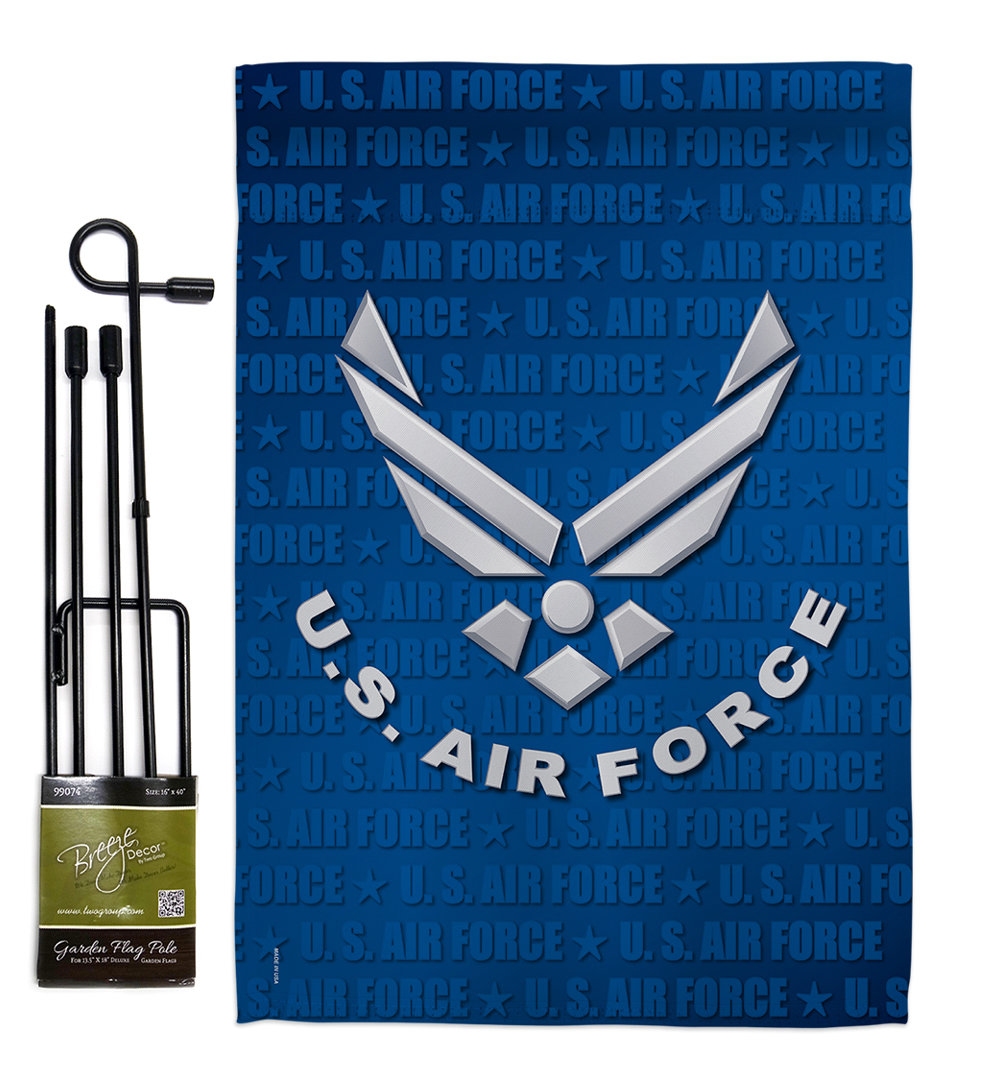 Double Sided 18.5'' H x 13'' W Polyester Flag Set Breeze Decor