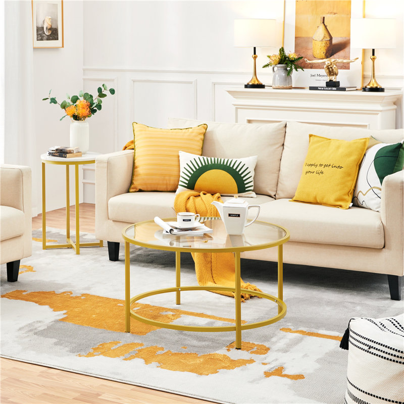 Frame Coffee Table, Mustard Gold