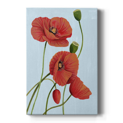 «Poppy Topple I», peinture sur toile tendue