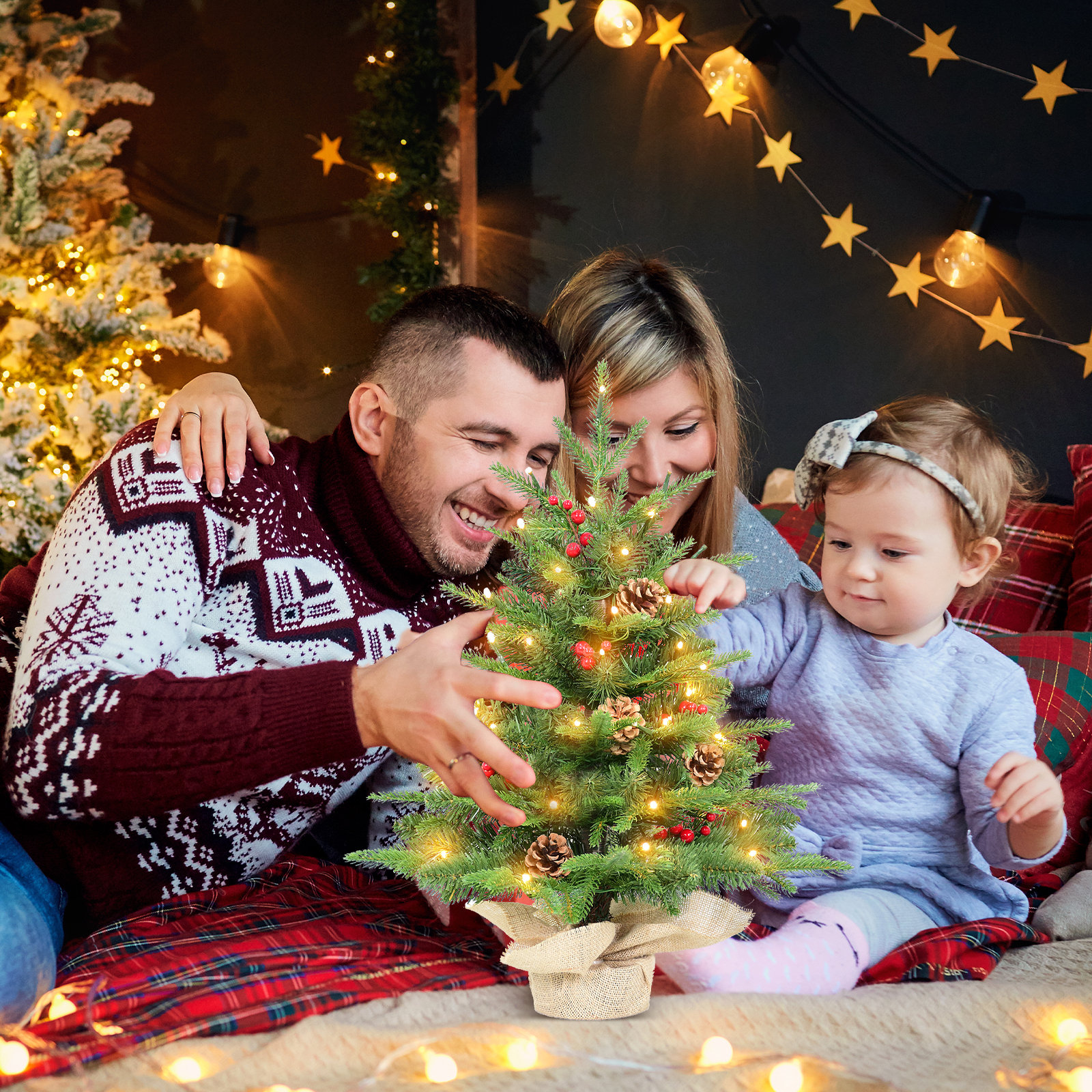 Pre-Lit Spruce Christmas Tree