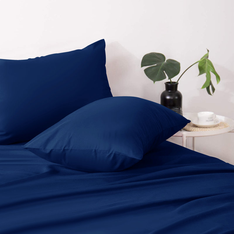 Jaramiah Super Soft Plain Microfiber PillowCase, Navy