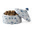Blue Fluted Plain 1 qt. Storage Jar