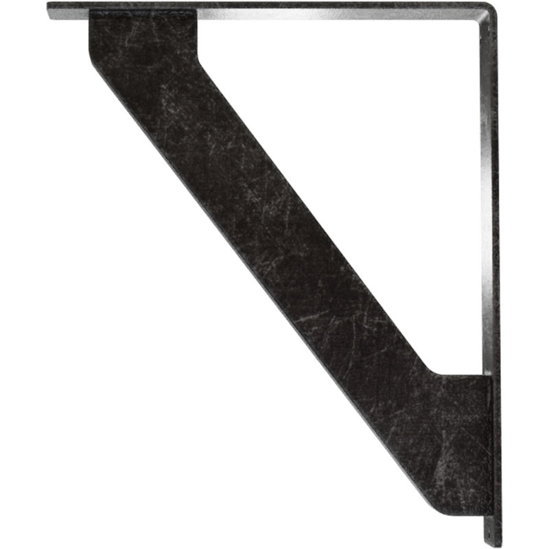 Support traditionnel en fer forgé, Argent antique, H 15 po x l 2 po x P 12 po