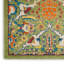 Tapis vert / orange / ivoire tissé à la machine Weylyn-547631757