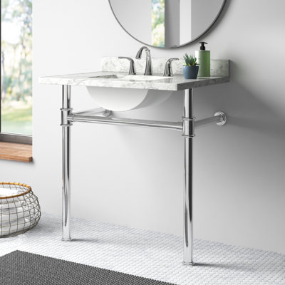 Kingston Brass Fauceture Stainless Steel Console Sink Legs