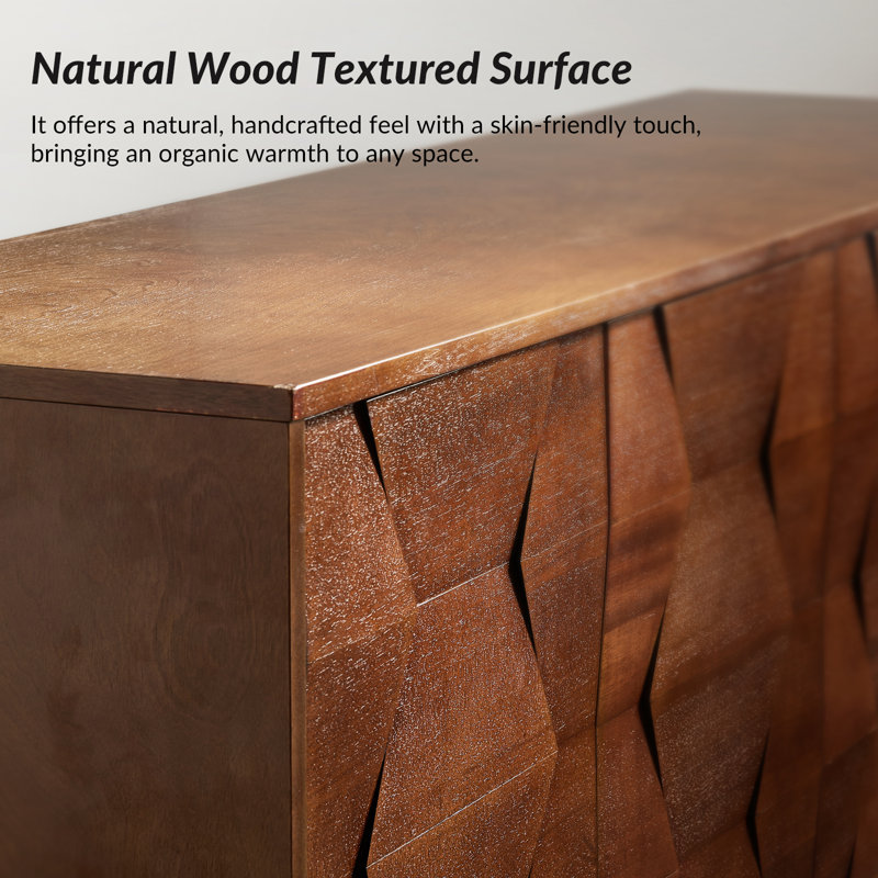 Sara 60" Wide Sideboard - Solid Wood Legs & Modern Design