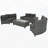 8-pieces Outdoor Wicker Round Sofa Set, Half-Moon Sectional Sets All Weather, Curved Sofa Set With Rectangular Coffee Table, PE Rattan Water-resistant and UV Protected, Movable Cushion-930410955