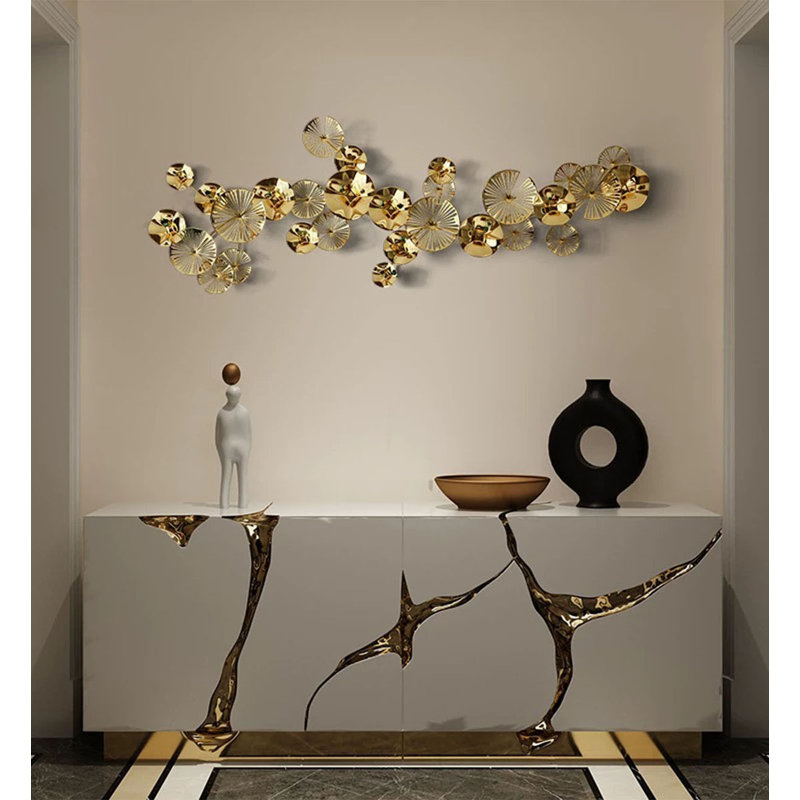 Décoration murale légère en métal et ornements suspendus, 31,5 po H x 86,61 po L x 1,57 po P