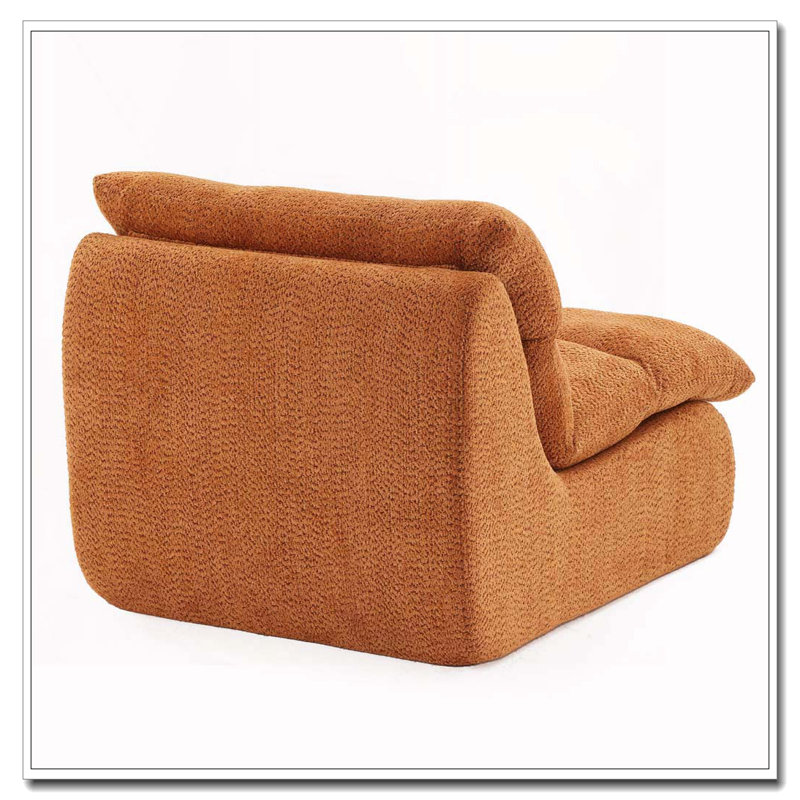 Fauteuil moderne avec assise moelleuse, Orange