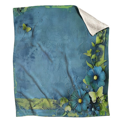 Butterfly Fleece Throw Blanket - Nature Throws for Sofas or Beds