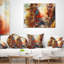 Brun artistique - coussin abstrait imprimé-30030505-30030508