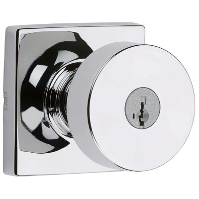Pismo Keyed Door Knob with Square Rosette and Smartkey