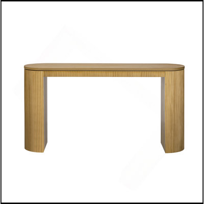 Console incurvée à rayures verticales uniques, idéale pour le salon, le bureau et l'entrée