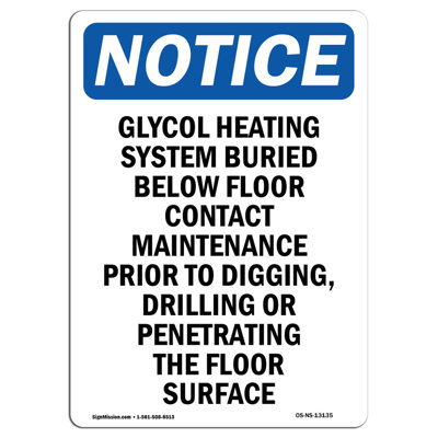 Glycol Heating System Buried below Sign