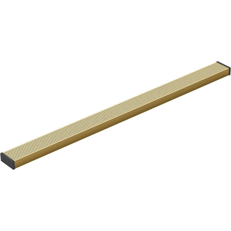 Linear Grid Shower Drain, Vibrant Brushed Moderne Brass