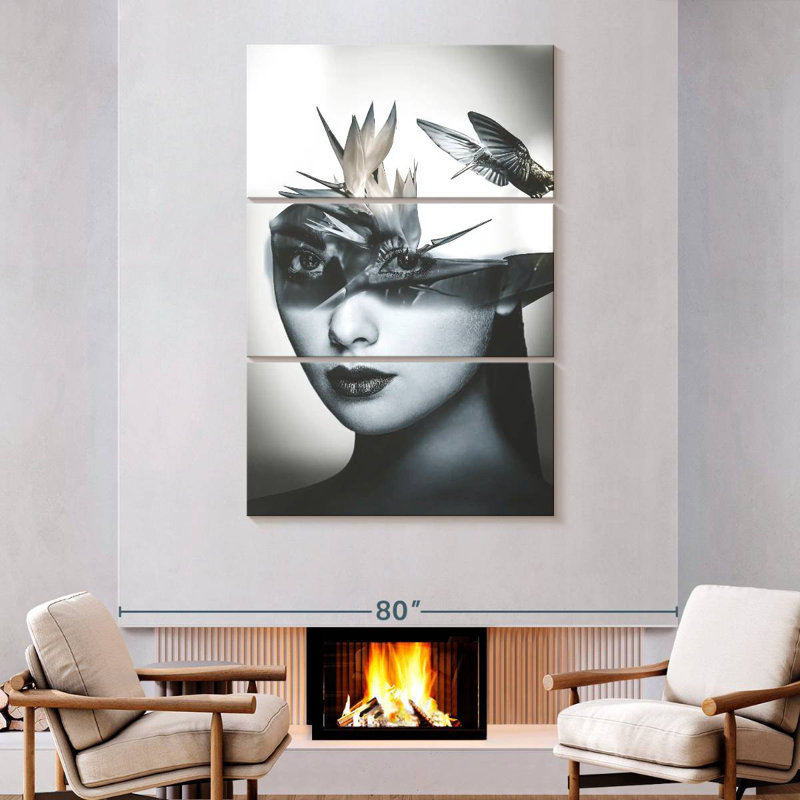 Leisha Tropical Minded Female Portrait, 74" H x 48" W
