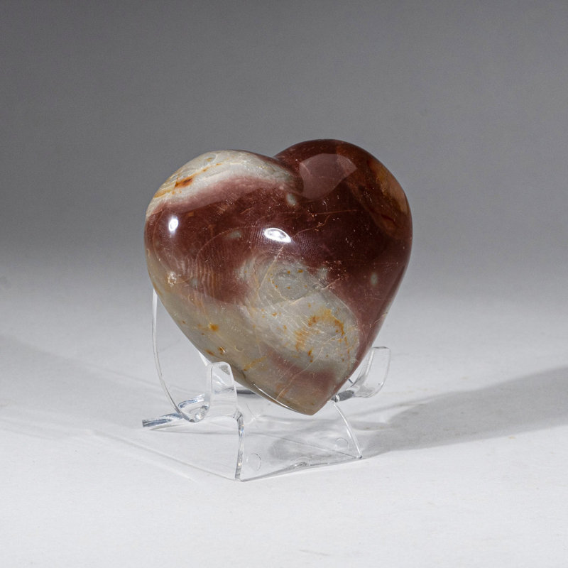 Véritable cœur de jaspe polychrome poli authentique de Madagascar (267 grammes)