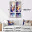 Orange orange, mauve, danse éternelle - ensemble de 6 reproductions d'art mural abstrait-1070845807-1070845808