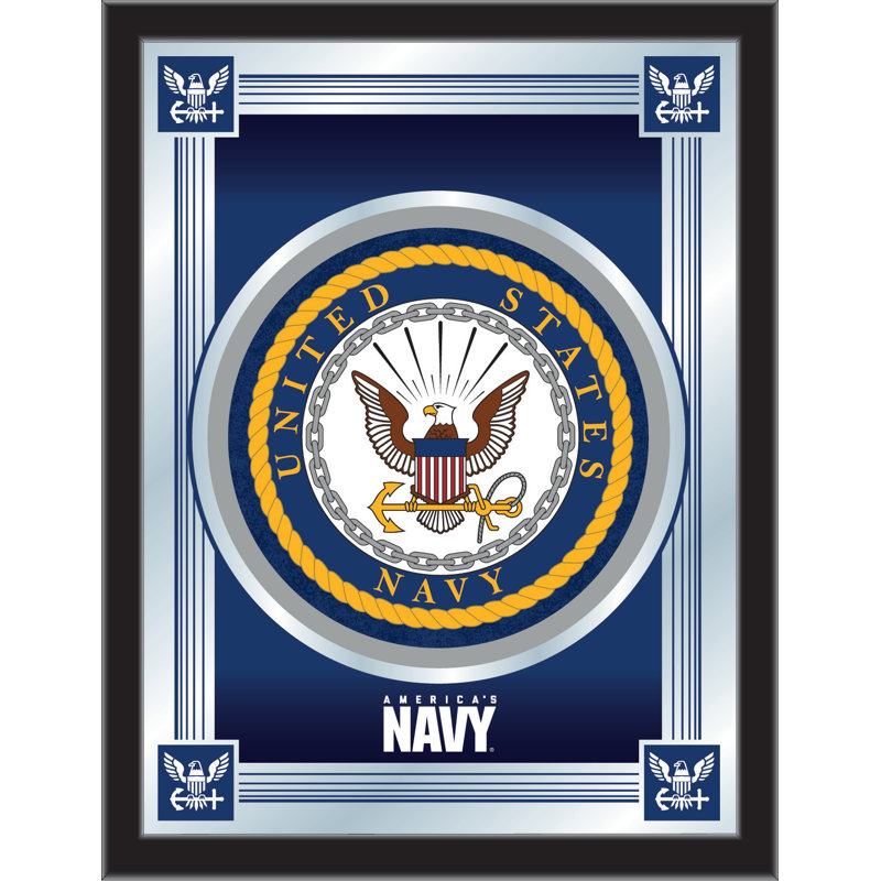 « logo mirror », impression encadrée US Armed Forces, Bleu marine