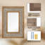 Miroir rectangulaire avec cadre en bois texturé-1425444776
